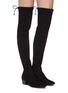 Figure View - Click To Enlarge - STUART WEITZMAN - Vidalia' stretch suede thigh high boots