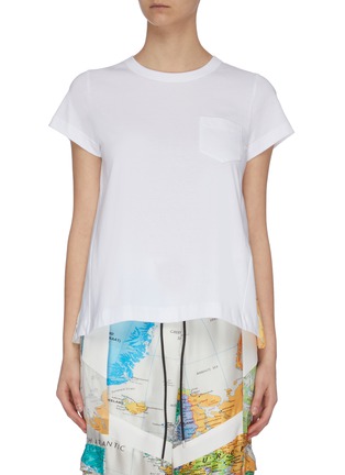 Main View - Click To Enlarge - SACAI - World map graphic print pleat back top