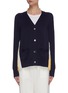 Main View - Click To Enlarge - SACAI - World map print pleated back knit cardigan