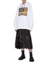 Figure View - Click To Enlarge - SACAI - Mix polka dot pleated skirt