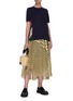 Figure View - Click To Enlarge - SACAI - Sun Surf' leaf print pleated back knit top