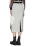 Back View - Click To Enlarge - SACAI - Asymmetric fringe patch tweed pencil skirt