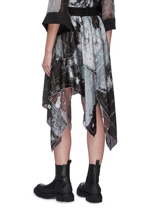 Back View - Click To Enlarge - SACAI - Asymmetric world map skirt