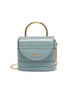 Main View - Click To Enlarge - CHLOÉ - 'Abylock' logo croc-embossed leather handle bag