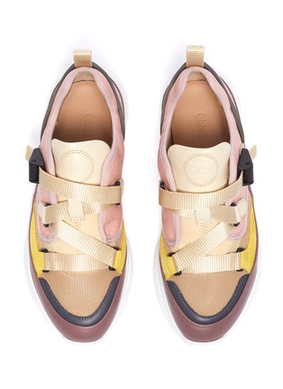 Detail View - Click To Enlarge - CHLOÉ - 'Sonnie' chunky outsole low top colourblock sneakers