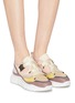 Figure View - Click To Enlarge - CHLOÉ - 'Sonnie' chunky outsole low top colourblock sneakers