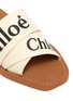 Detail View - Click To Enlarge - CHLOÉ - 'Woody' logo print strap canvas sandals