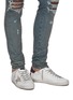 Figure View - Click To Enlarge - GOLDEN GOOSE - 'Superstar' iridescent tab leather sneakers