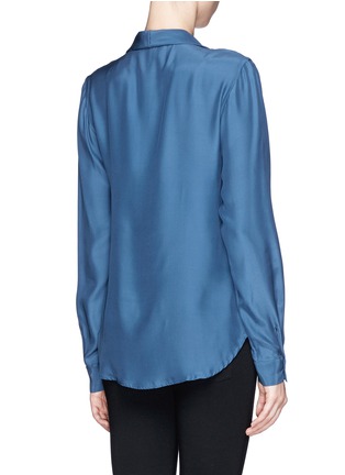 Back View - Click To Enlarge - STELLA JEAN - Double layer neck tie silk blouse