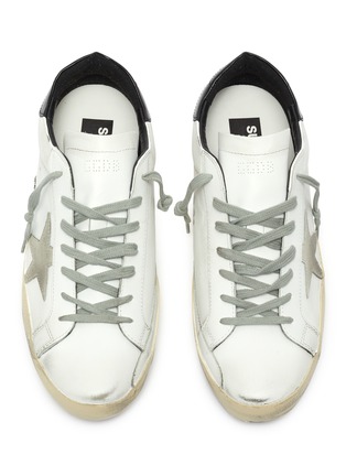 Detail View - Click To Enlarge - GOLDEN GOOSE - 'Superstar' contrast tab leather sneakers