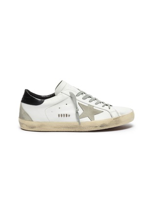 Main View - Click To Enlarge - GOLDEN GOOSE - 'Superstar' contrast tab leather sneakers