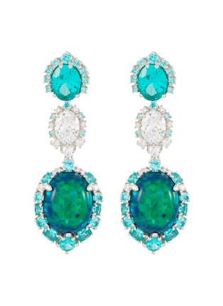 Main View - Click To Enlarge - ANABELA CHAN - 'Paraiba Ocean' diamond gemstone earrings