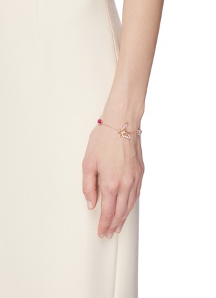 Figure View - Click To Enlarge - ANABELA CHAN - 'Rose Butterfly' 14k rose gold gemstone bracelet