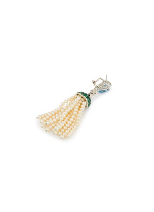 Detail View - Click To Enlarge - ANABELA CHAN - Topaz pearl tassel earrings