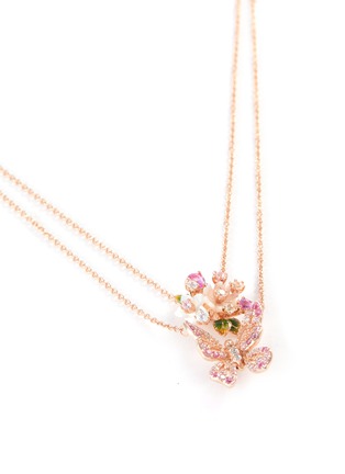 Detail View - Click To Enlarge - ANABELA CHAN - Rose butterfly charm necklace