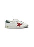 Main View - Click To Enlarge - GOLDEN GOOSE - Old School' smudged kids leather sneakers