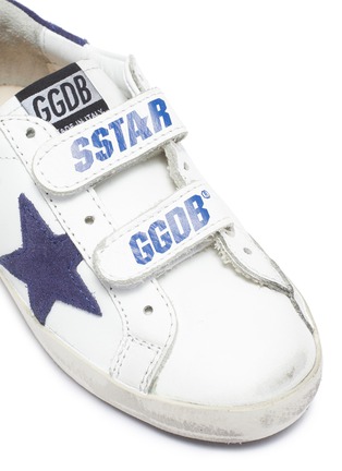 Detail View - Click To Enlarge - GOLDEN GOOSE - 'Old School' hook-and-loop strap leather toddler sneakers