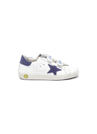 Main View - Click To Enlarge - GOLDEN GOOSE - 'Old School' hook-and-loop strap leather toddler sneakers