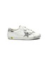 Main View - Click To Enlarge - GOLDEN GOOSE - 'Old School' sequin star patch kids leather sneakers
