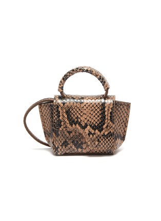 Main View - Click To Enlarge - ATP ATELIER - 'San Gimignano' micro snake embossed leather crossbody bag