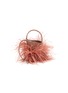 Main View - Click To Enlarge - ATP ATELIER - 'Liliano' ostrich feather embellished micro leather bucket bag