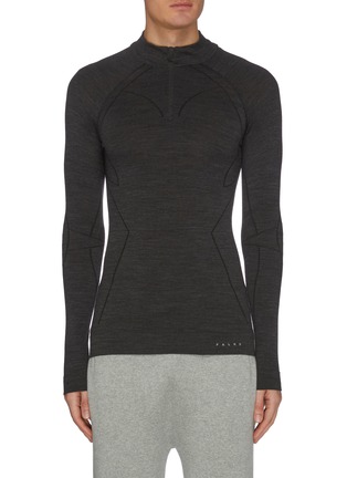 Main View - Click To Enlarge - FALKE - Half zip mock neck first layer