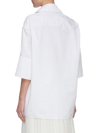Back View - Click To Enlarge - JIL SANDER - Double cuff boxy shirt