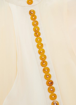  - JIL SANDER - Mandarin collar contrast button placket shirt dress