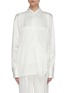 Main View - Click To Enlarge - JIL SANDER - Asymmetric wrap placket silk blouse