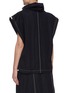 Back View - Click To Enlarge - JIL SANDER - Contrast stitching drawstring sleeveless sports top