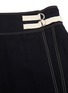  - JIL SANDER - High waist knee length A-line wrap midi skirt