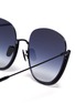 Detail View - Click To Enlarge - FOR ART'S SAKE - 'Vacay' D Shape Metal Half Frame Sunglasses