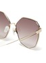 Detail View - Click To Enlarge - FOR ART'S SAKE - 'Moma Champagne' Angular Metal Sunglasses