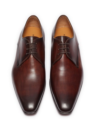 Detail View - Click To Enlarge - MAGNANNI - Three eyelet leather derbies