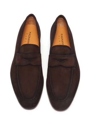 Detail View - Click To Enlarge - MAGNANNI - Suede penny loafers