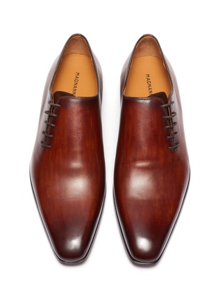 Detail View - Click To Enlarge - MAGNANNI - Lace up wholecut leather oxford shoes