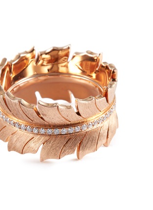 Detail View - Click To Enlarge - STEPHEN WEBSTER - 'Magnipheasant' diamond 18k rose gold ring
