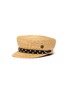 Main View - Click To Enlarge - MAISON MICHEL - x Lane Crawford 'Abby' Embellished Straw Baker Boy Cap