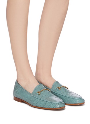 Figure View - Click To Enlarge - SAM EDELMAN - 'Loraine' croc embossed leather step-in loafers