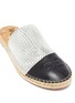 Detail View - Click To Enlarge - SAM EDELMAN - 'Karter' contrast toe woven leather slide in espadrilles