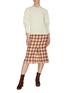Figure View - Click To Enlarge - VICTORIA BECKHAM - Contrast shawl collar rib knit sweater