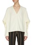 Main View - Click To Enlarge - VICTORIA BECKHAM - Sleeve cutout fluid V neck top