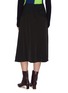 Back View - Click To Enlarge - VICTORIA BECKHAM - Contrast panel pleated skirt