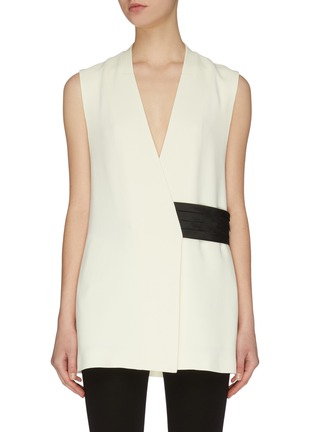 Main View - Click To Enlarge - VICTORIA BECKHAM - 'Tux' contrast panel gilet