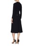 Back View - Click To Enlarge - VICTORIA BECKHAM - Belted wrap around dress