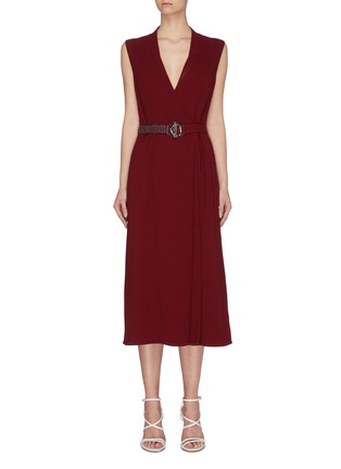 Main View - Click To Enlarge - VICTORIA BECKHAM - Belted wrap Cady dress