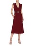 Figure View - Click To Enlarge - VICTORIA BECKHAM - Belted wrap Cady dress