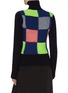 Back View - Click To Enlarge - VICTORIA BECKHAM - Turtleneck patchwork rib wool knit sweater
