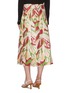 Back View - Click To Enlarge - VICTORIA BECKHAM - Abstract print back pleat silk wrap skirt