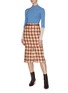 Figure View - Click To Enlarge - VICTORIA BECKHAM - Check box pleated skirt